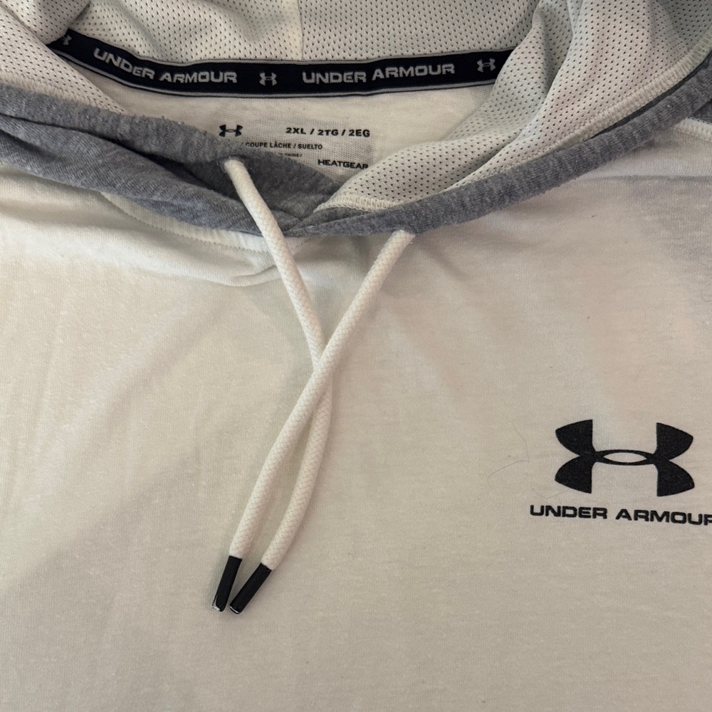 Under Armour Gray and White Hoodie